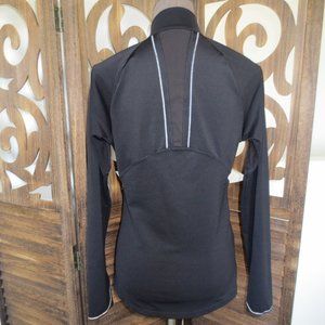Athleta 1/2 Zip Women Athletic Reflective Pullover L/S Mock Neck Top Jacket